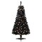 4.5FT Pre-Lit Black Halloween Tree with Ghost & Pumpkin Lights Music and Sensor for Indoor Decor